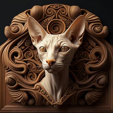 3D model st Peterbald cat (STL)